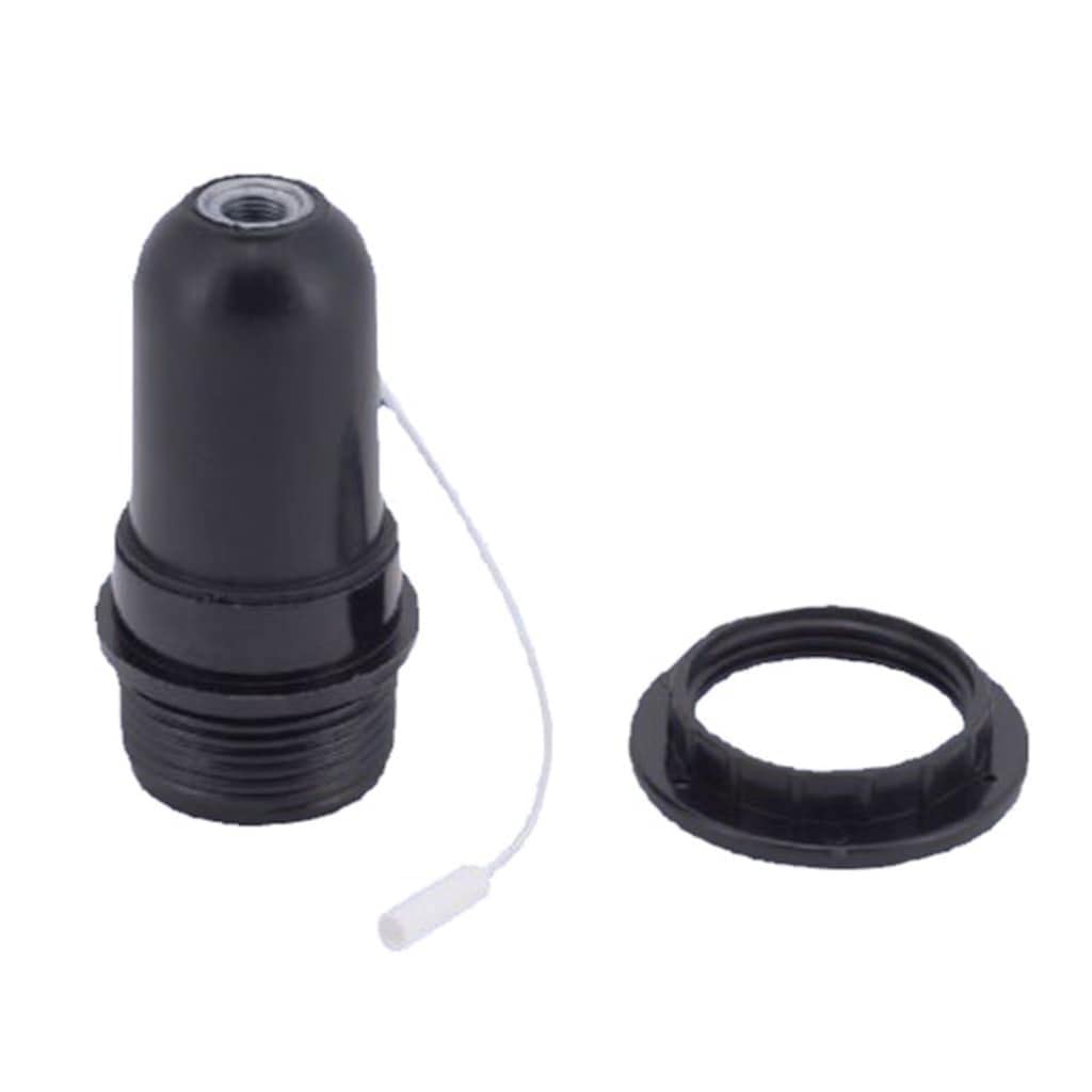 365gunserisonu E27 ipli siviçli duy Abajur Lambader için uygun siyah