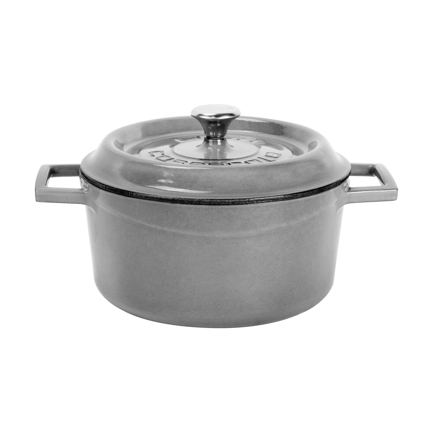 Lava Metal Premium Serisi - Döküm Yuvarlak Tencere, 20 cm, Majolik Gri