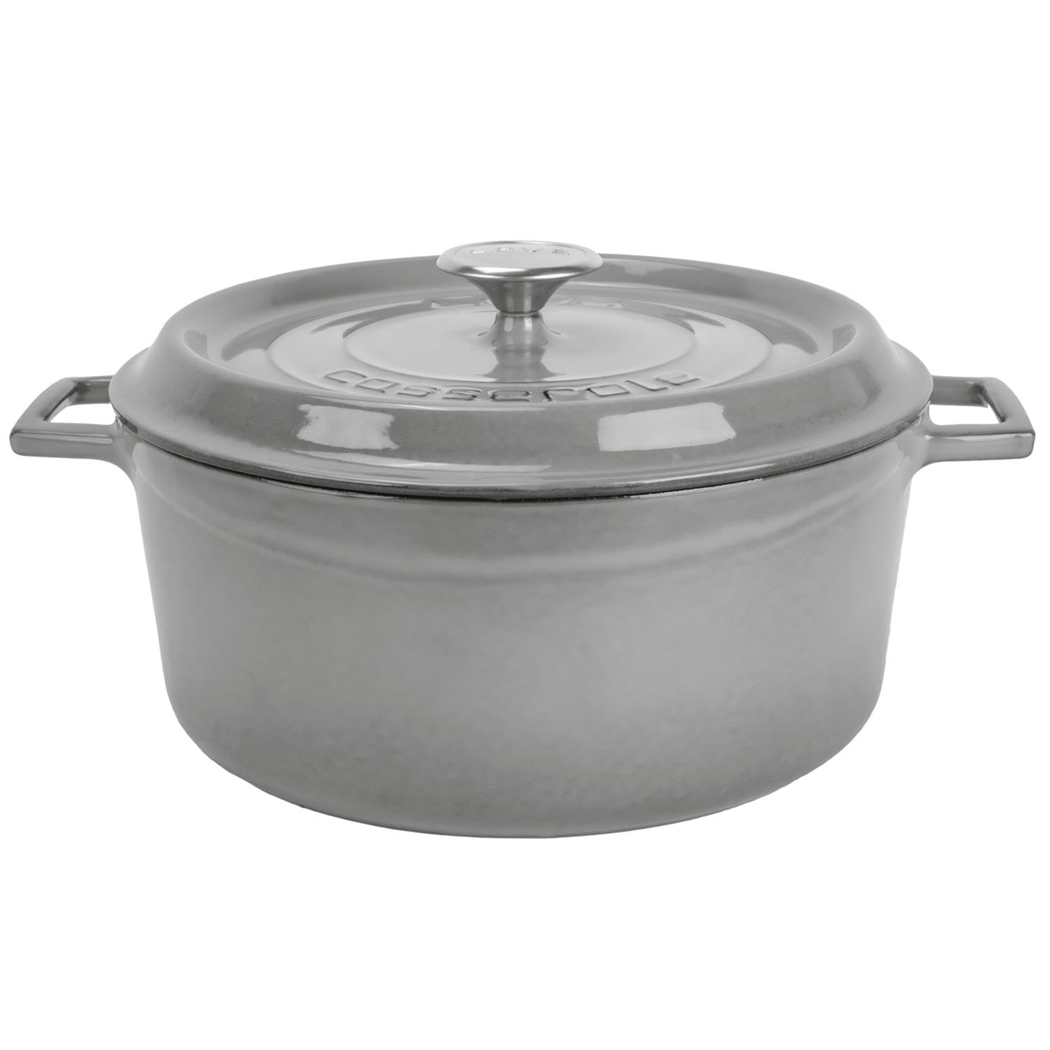 Lava Metal Premium Serisi - Döküm Yuvarlak Tencere, 28 cm, Majolik Gri