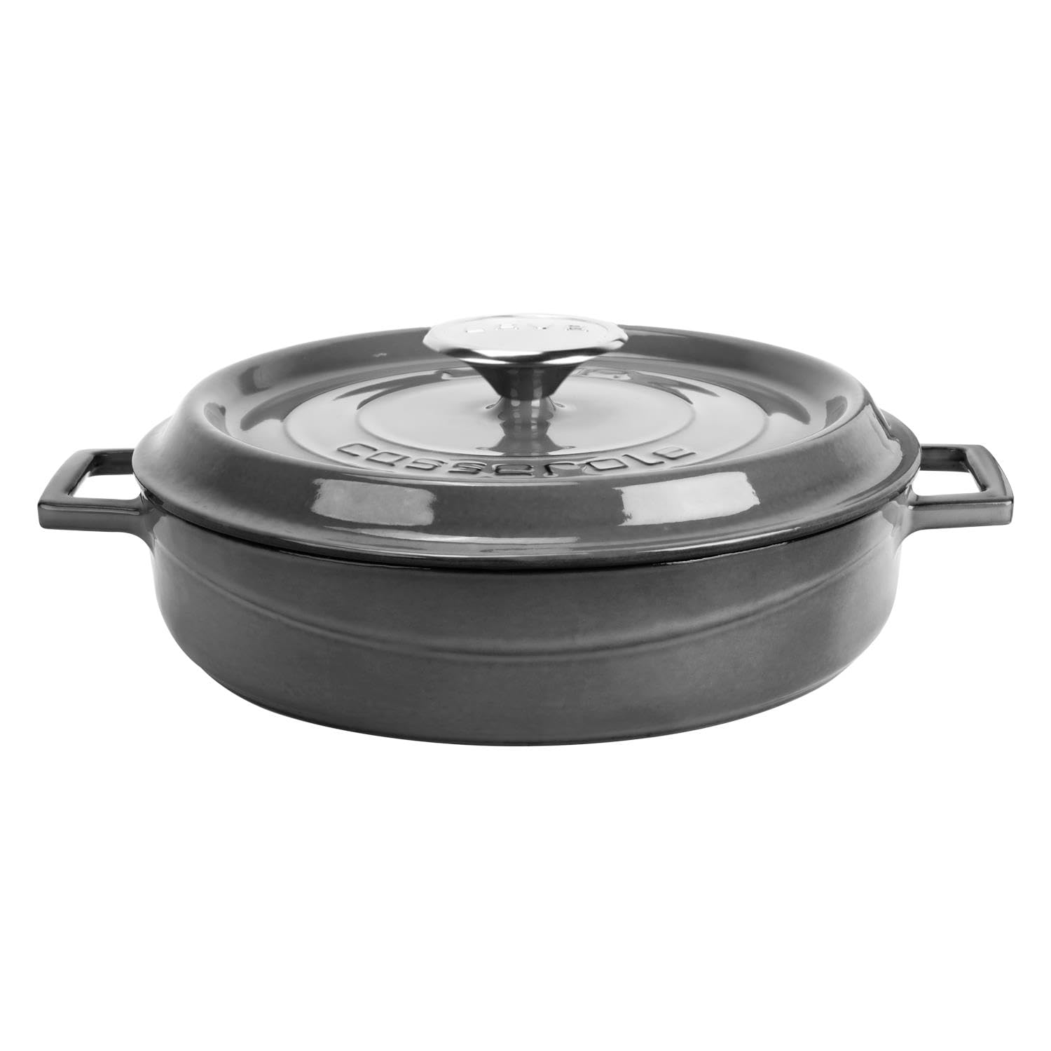 Lava Metal Premium Serisi - Döküm Çok Amaçlı Tencere, Yuvarlak, 24 cm, Majolik Gri