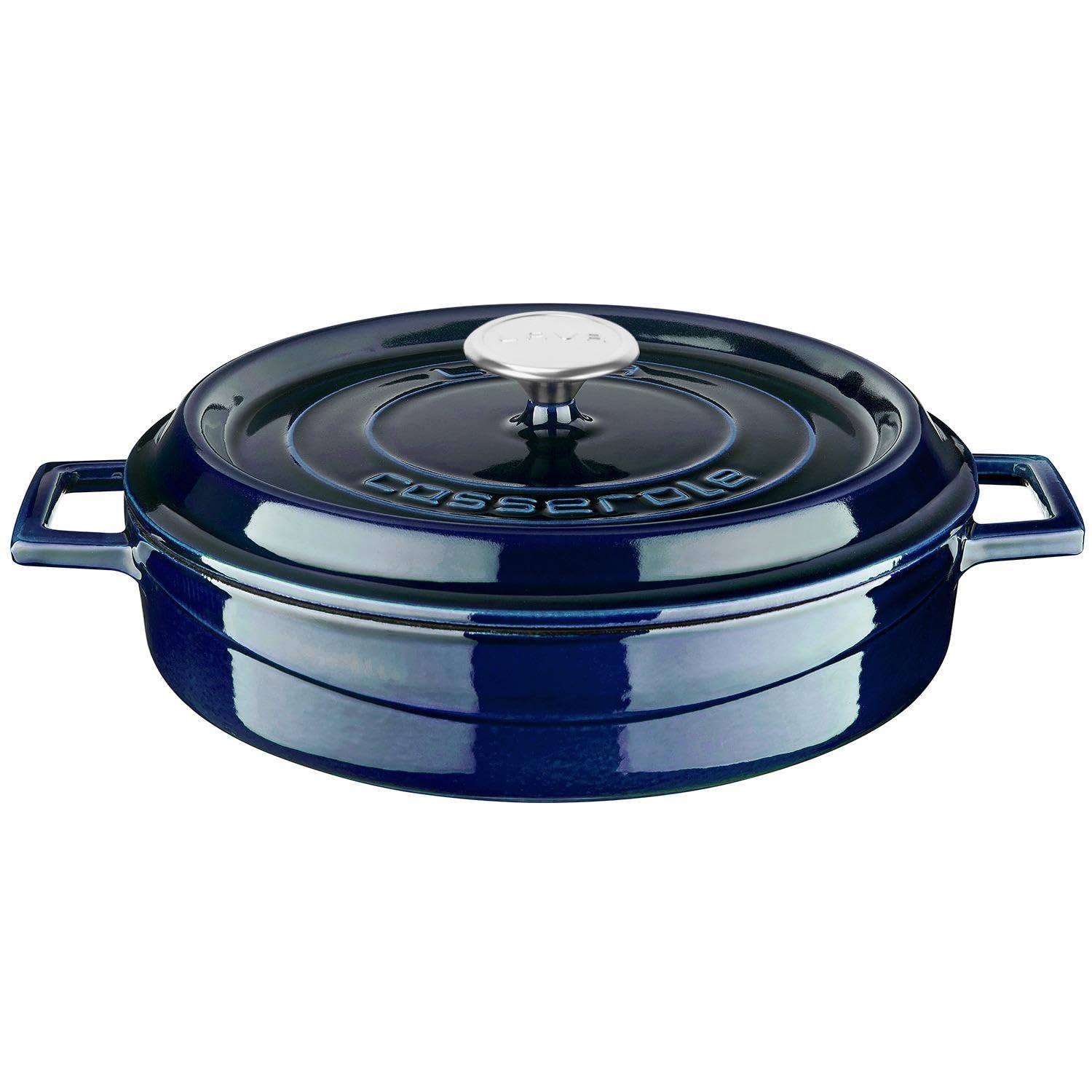 Lava Metal Premium Serisi - Döküm Çok Amaçlı Tencere, Yuvarlak, 28 cm, Majolik Mavi