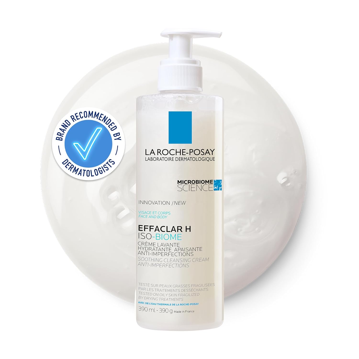 La Roche-Posay Effaclar H Isobiome Creme Lavante Temizleyici Kurutucu Bakım Alan Ciltler İçin 390 ml