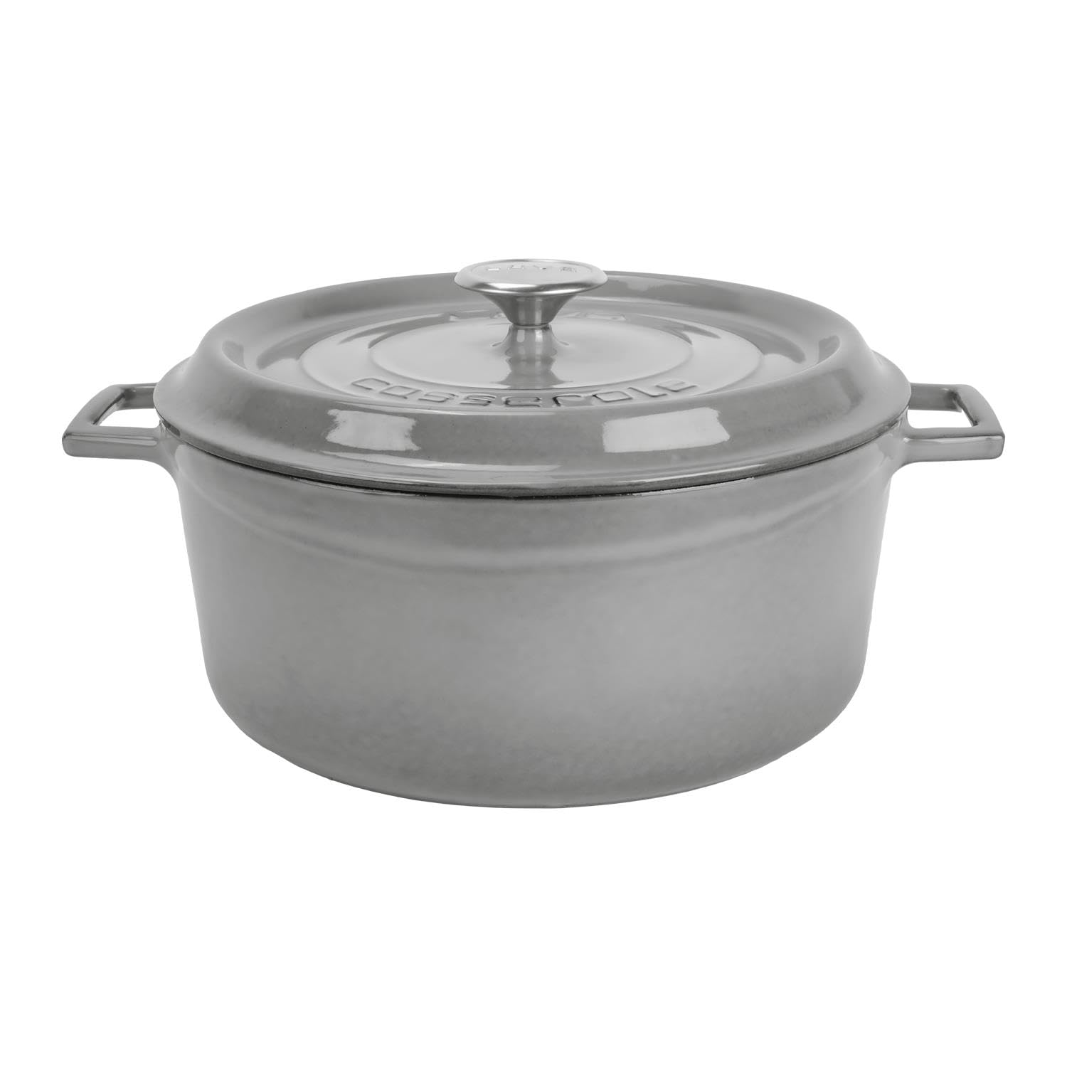 Lava Metal Premium Serisi - Döküm Yuvarlak Tencere, 24 cm, Majolik Gri