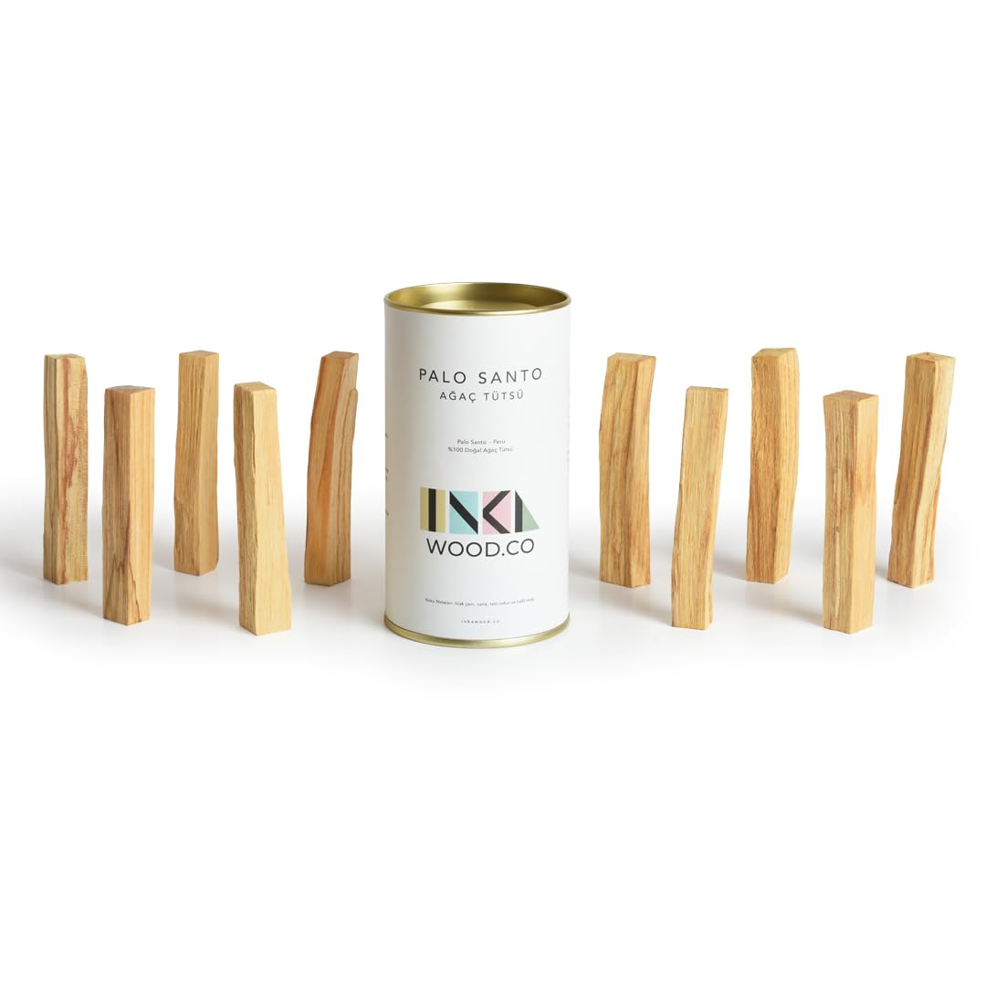 Inka Wood Palo Santo Ağaç Tütsü 10 Adet | 108 gr - Peru - Negatif Enerjiyi Uzaklaştırın - Rahatlatıcı ve Meditasyon İçin