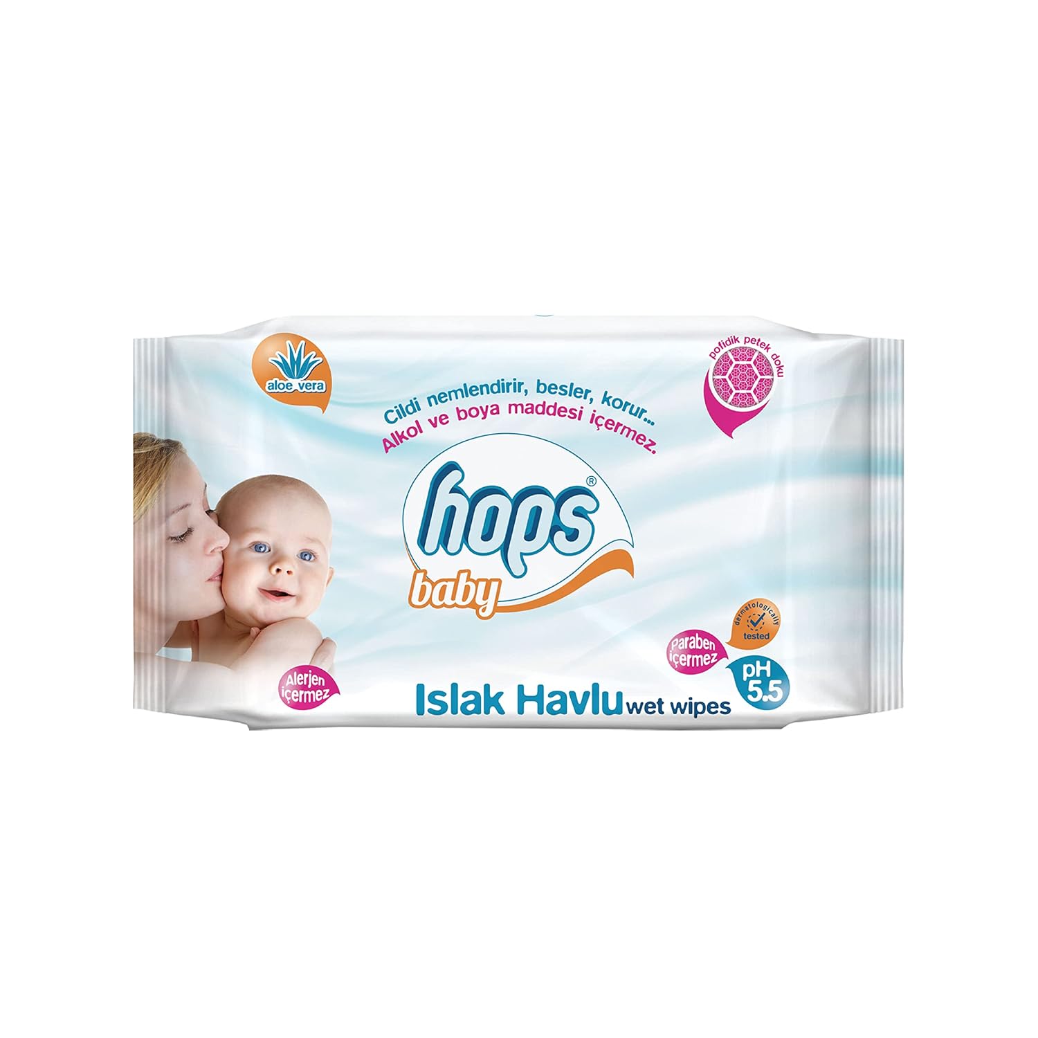 hops Baby Islak Havlu, Standart Boy (90 x 6 adet) - 540 Yaprak)