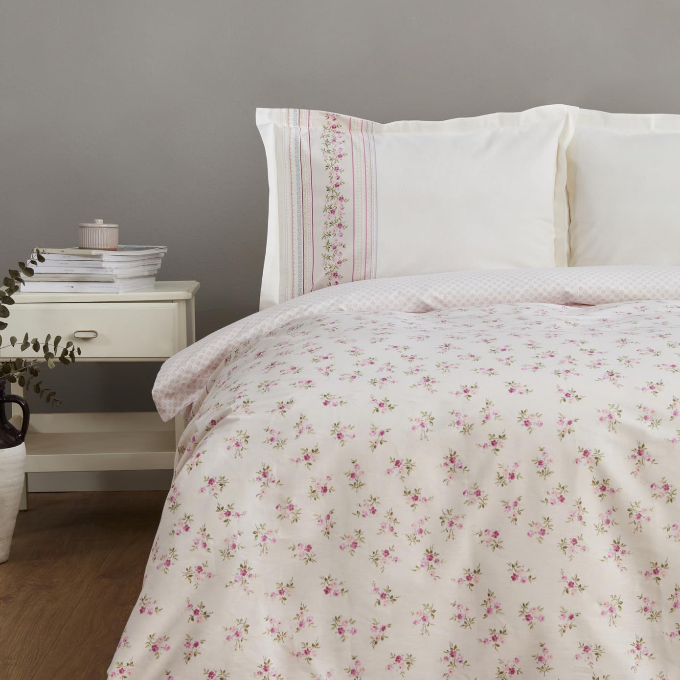Karaca Home Glen Pembe%100 Pamuk Çift Kişilik Nevresim Takımı