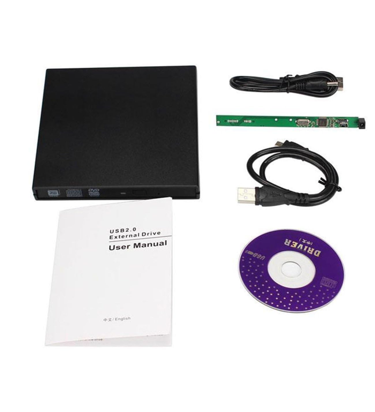 Ancheyn USB Sata Harici 9.5mm DVD RW Writer Kutusu External Slim Harici Caddy Kutu 5114