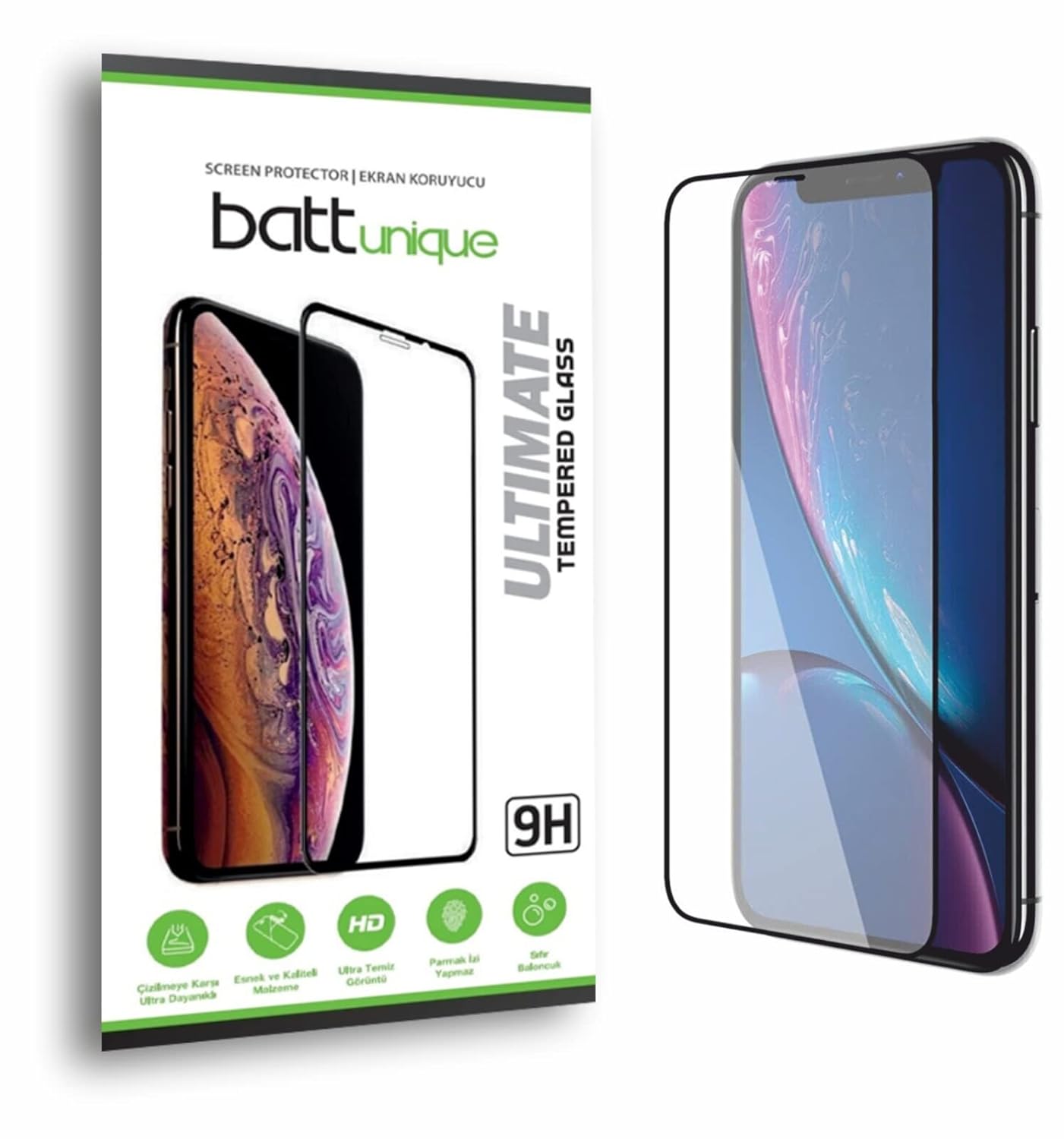 Battunique İphone 7 G / 8 G Beyaz Ultimate 5D Ekran Koruyucu