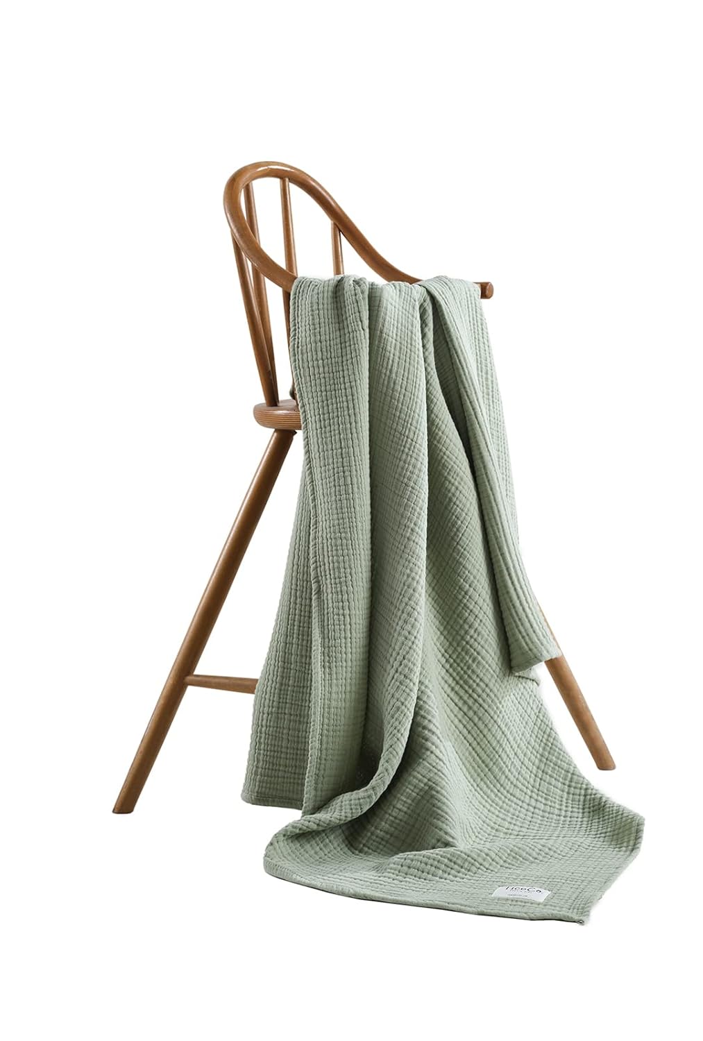 Minuche Müslin Bebek Kundak Örtüsü 120X120 cm -%100 Pamuk 4 Kat Müslin Bebek Battaniye (Bej)