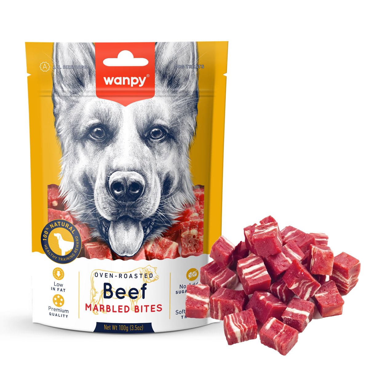 Wanpy Marbled Köpek Ödül Et Parçaları 100 Gr 12 paket