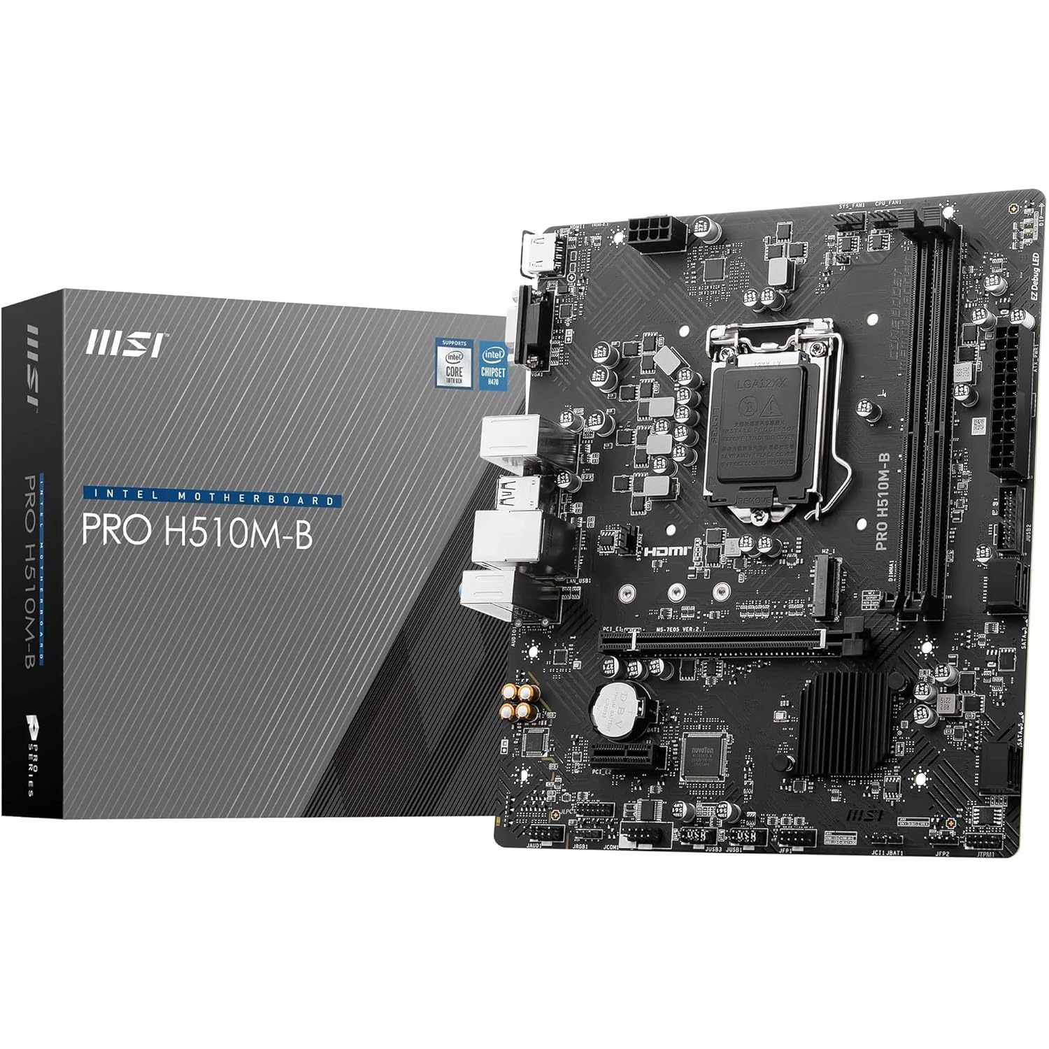 MSI MB PRO H510M-B SOKET 1200 DDR4 2933MHZ,M.2 USB3.2 1x 1G LAN Matx(Yalnızca 10. nesil destekli) Anakart