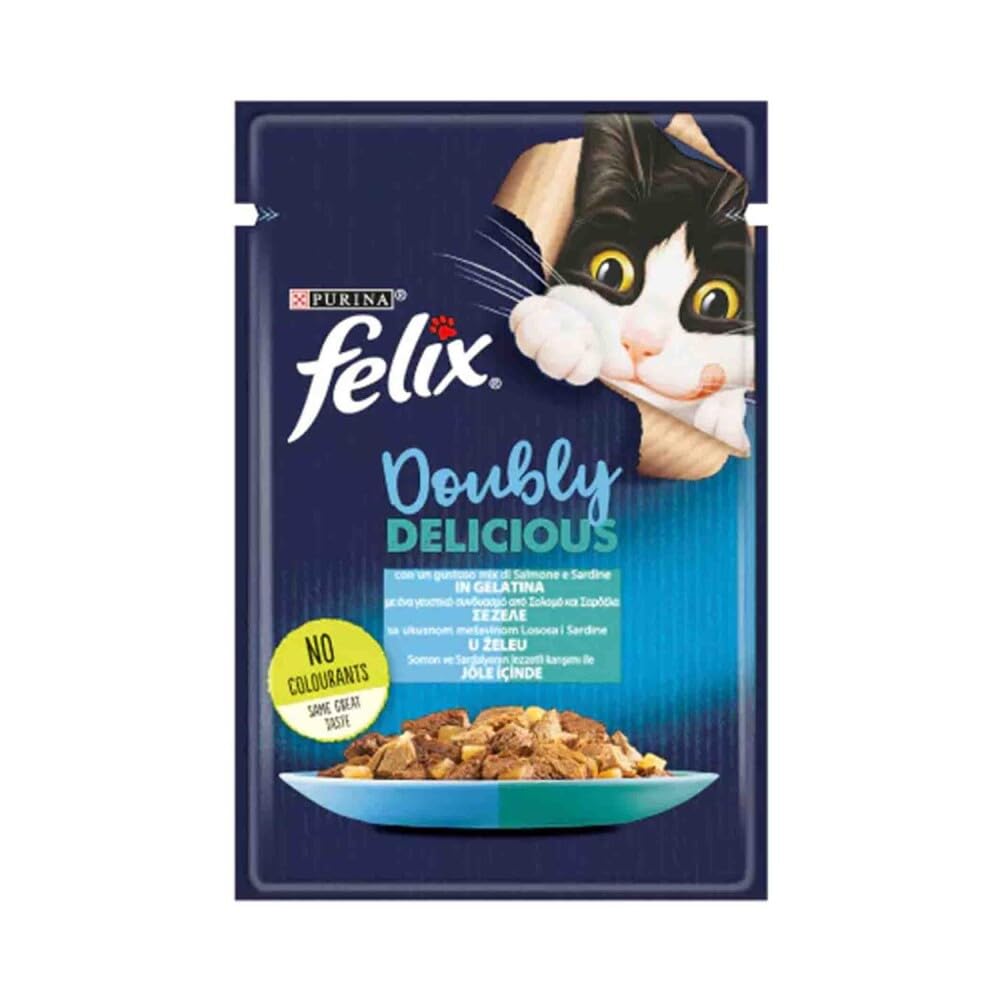 Felix Çifte Lezzet Somon & Sardalya Kedi Yaş Mama 85 gr