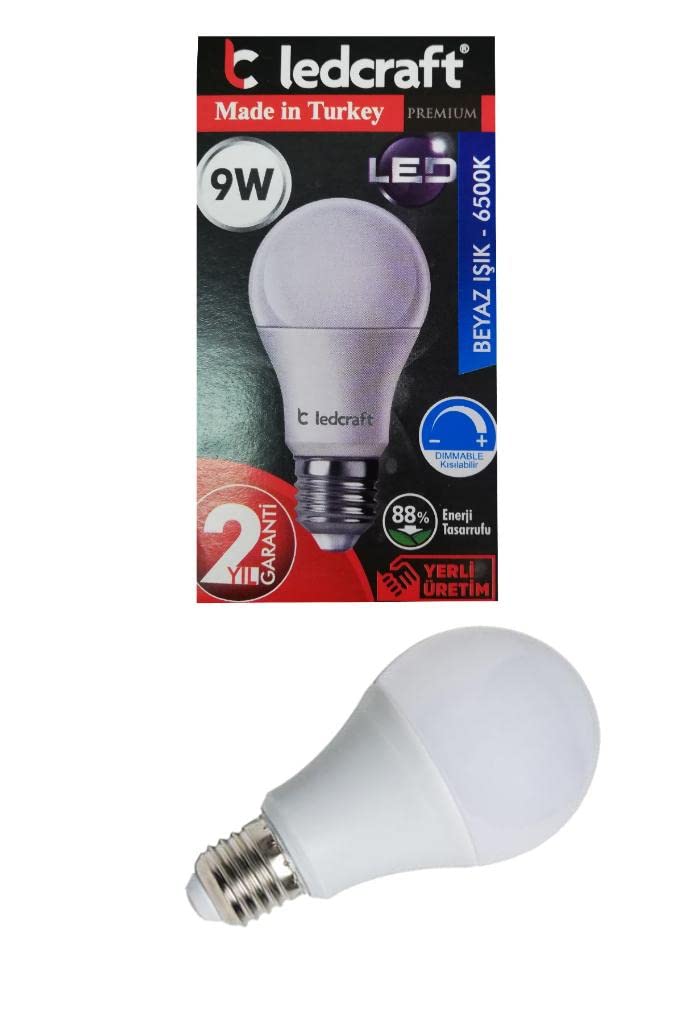 SANEC 9W Beyaz Led Ampul E27 Normal Duylu