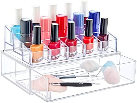 Deconox 15 Gözlü Akrilik Ojelik ve Makyaj Organizeri - 15 Gözlü Akrilik Rujluk ve Makyaj Organizeri