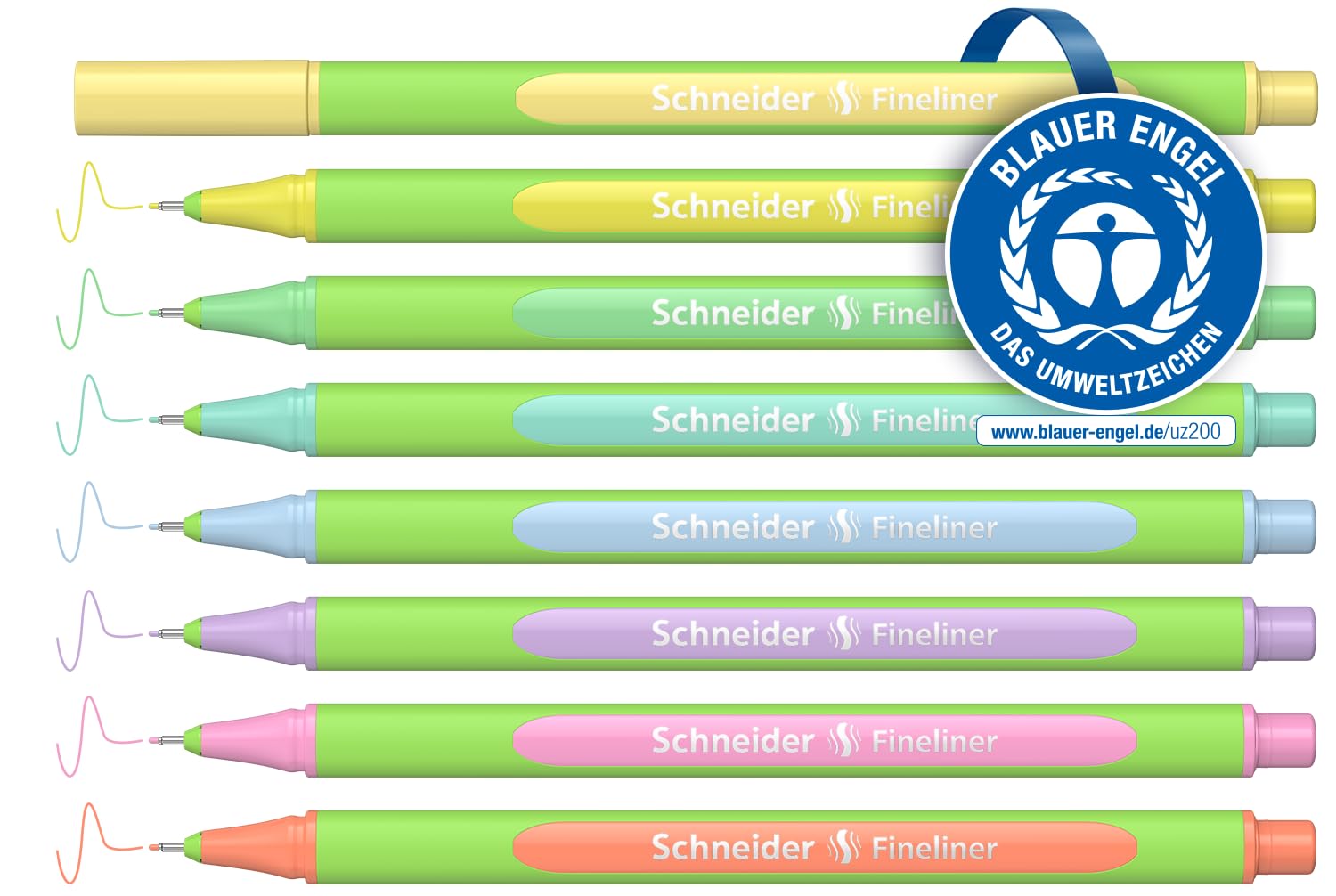 SCHNEIDER LINE-UP FİBER UÇ KLM 0,4 PASTEL 8Lİ SET 191088