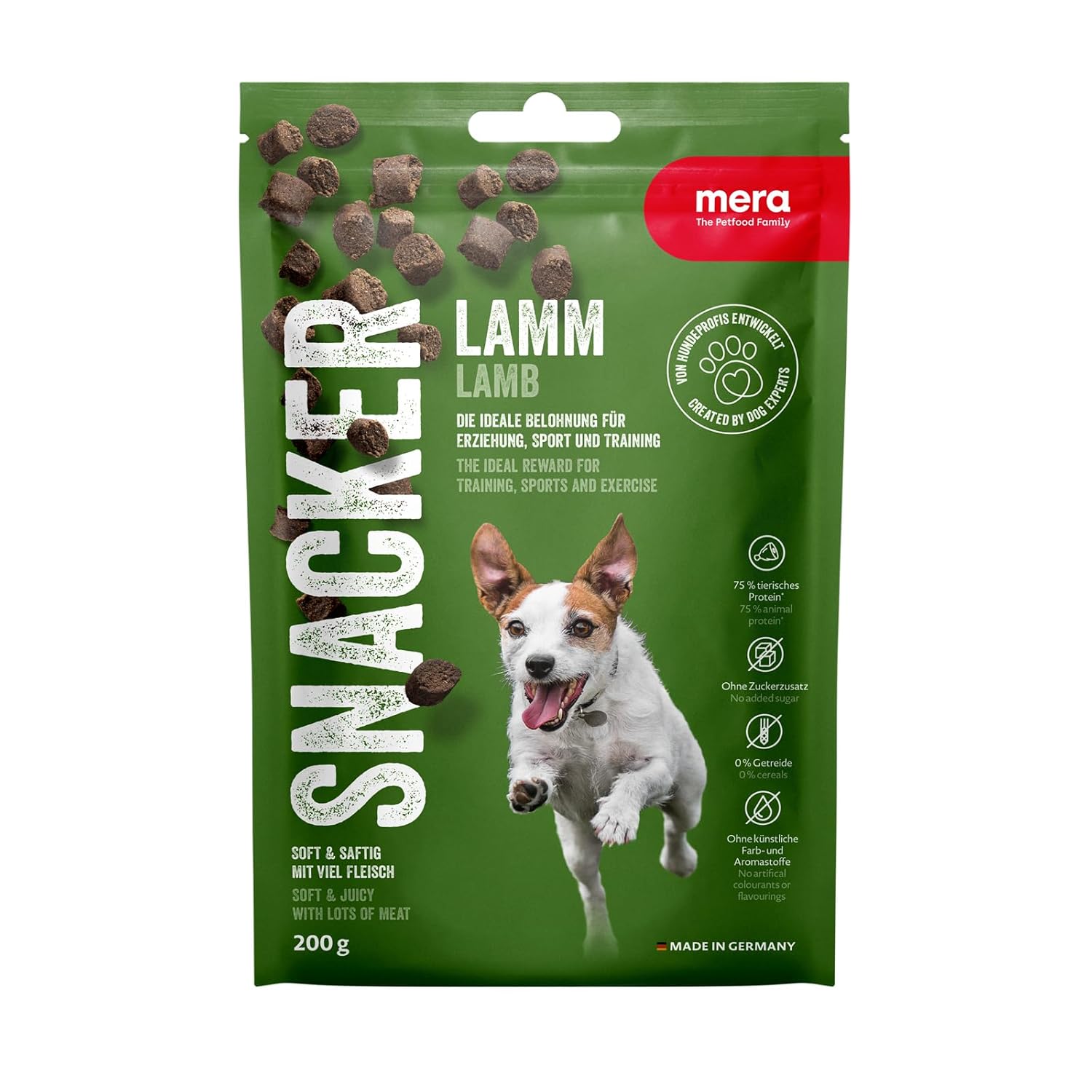 MERA Snacker Kuzulu Yumuşak Köpek Ödül Maması 200 Gram