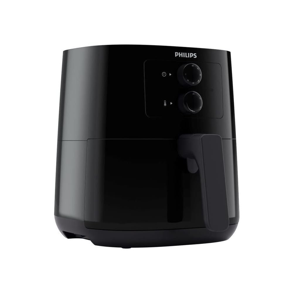 Philips Essential Airfryer sıcak hava fritözü, 4,1 litre tava, yağsız fritöz, Rapid Air teknolojisi, HomeID uygulaması, zaman ve sıcaklık kontrolü, siyah (HD9200/90)