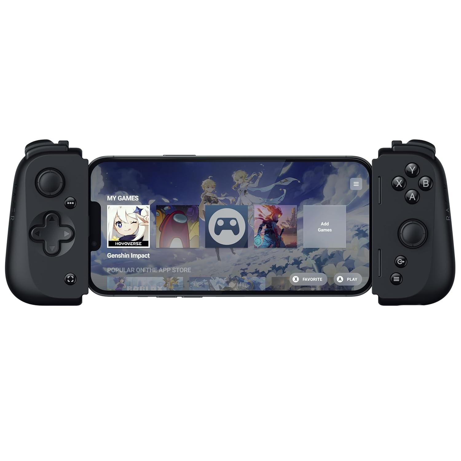 Razer Kishi V2 for iPhone - Mobil Oyun Kumandası (Geri Çekilebilir Köprülü Evrensel Fit, Streaming PC ve Konsol Oyunları, Ergonomik Tasarım, Razer Nexus Uygulaması ile Güçlendirilmiştir)