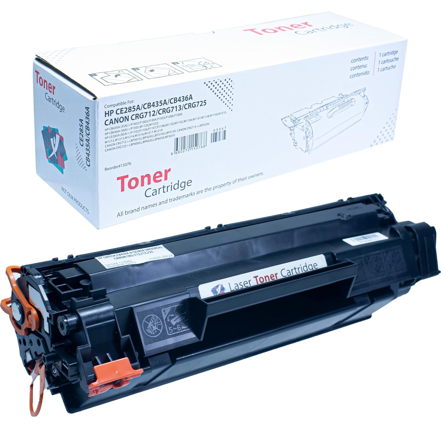 YSY Ce285A P1102 M1212nf M1217nfw 1600 Sayfa Verimli P1109w 1102w Muadil Toner Kartuş (Siyah)