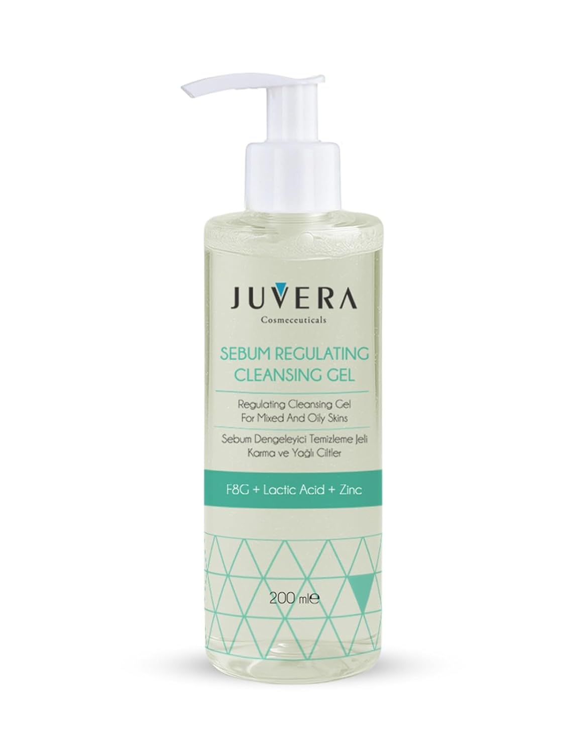 JUVERA Cosmeceuticals Sebum Regulating Gel Yağlı ve Akneye Eğilimli Ciltler İçin Temizleme Jeli 200 ml