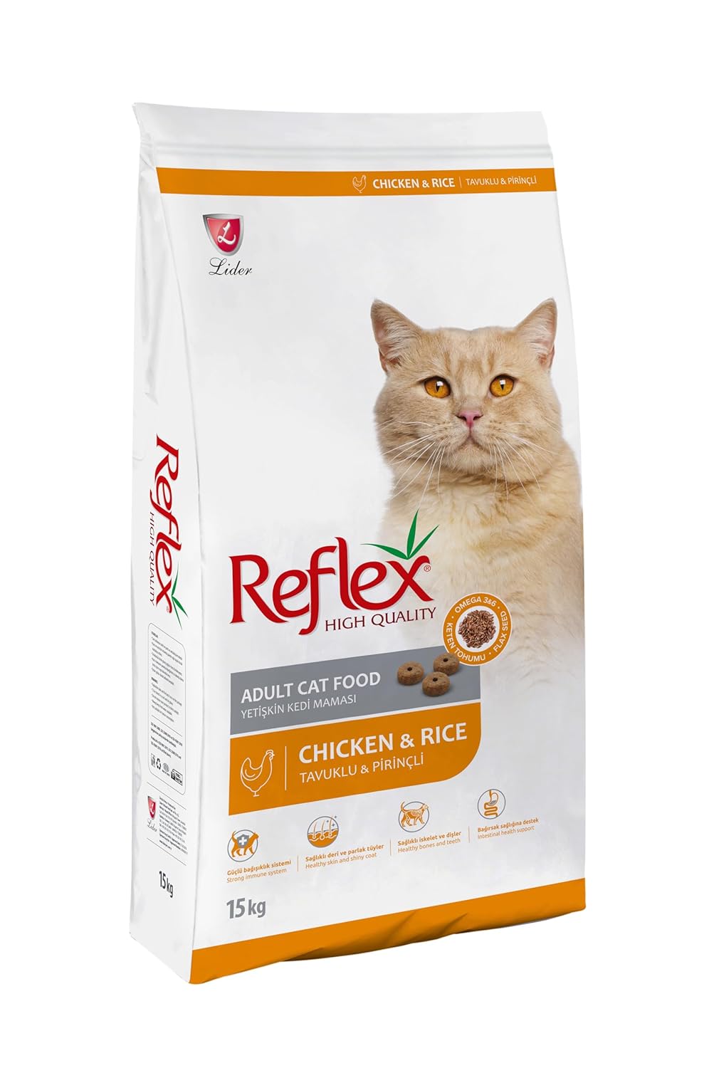 Reflex Tavuklu ve Pirinçli Yetişkin Kedi Maması 15 Kg