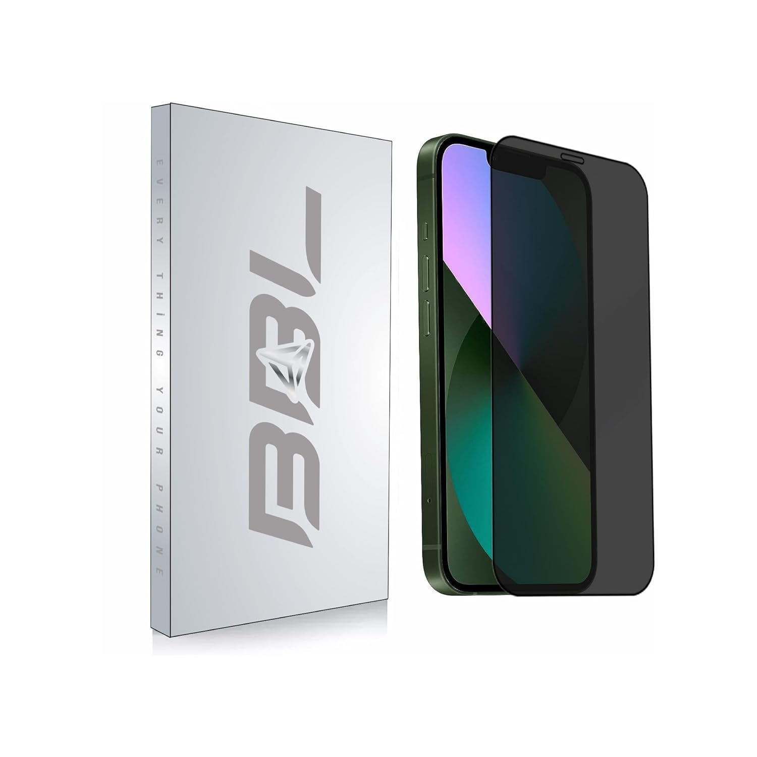 Babilden Apple iPhone 13 Privacy Hayalet Cam Tam Ekran Temperli Koruyucu