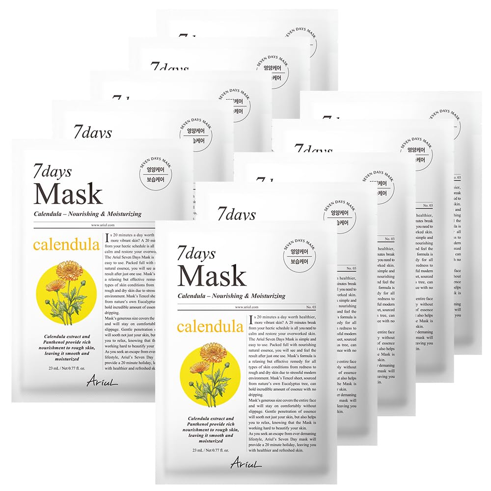 Ariul 7 Days Mask Calendula P - Besleyici, Nemlendirici & Onarıcı Vegan Kağıt Maske