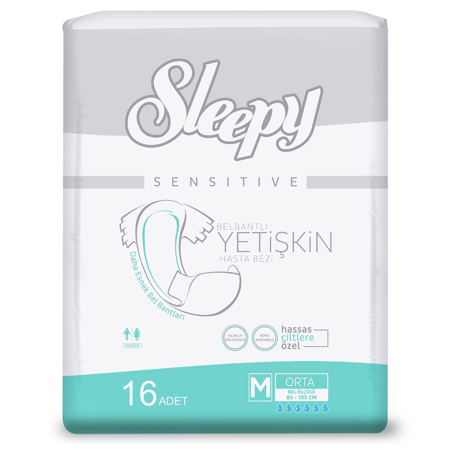 Sleepy Medium Yetişkin Bezi 16x6 (96 Adet)