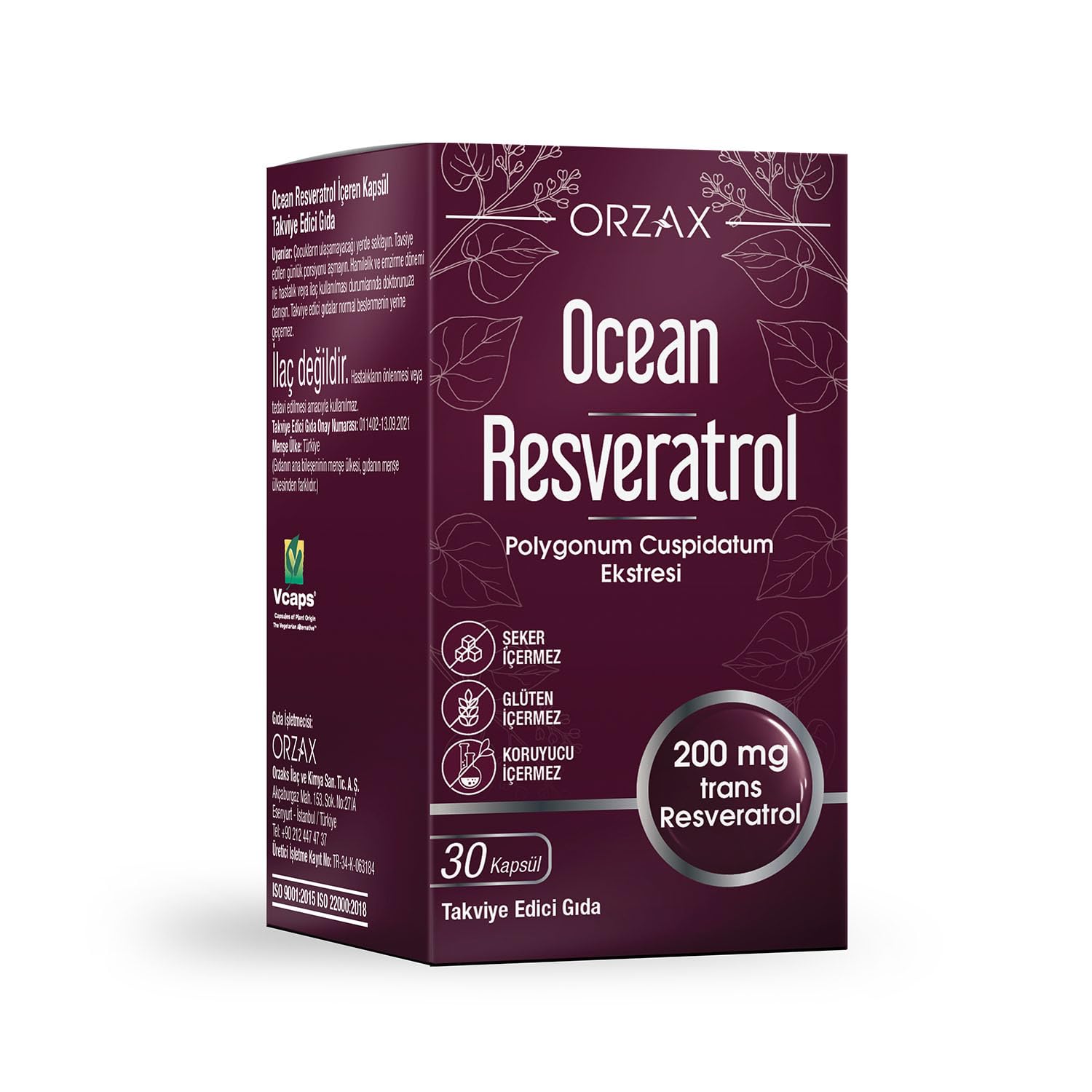 Orzax Ocean Resveratrol 200 Mg 30 Kapsül