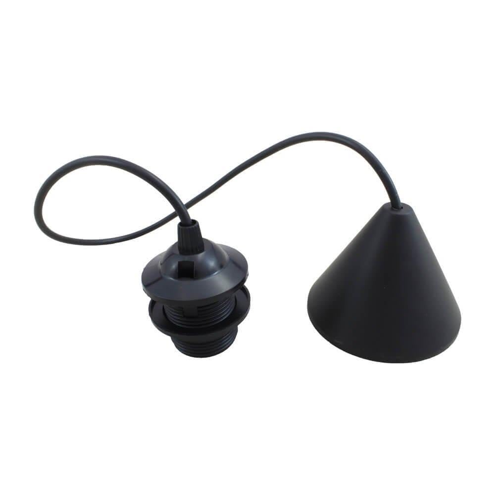 Şahnet Dekoratif Kablolu Sarkıt Duy Siyah