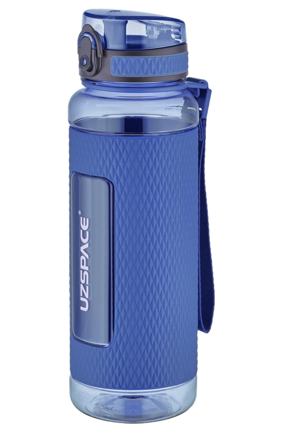 Uzspace FiftyFifty 1100ml -MEGA BÜYÜK BOY- Tritan Su Matarası Silikon Korumalı Kaydırmaz Gövde Lacivert