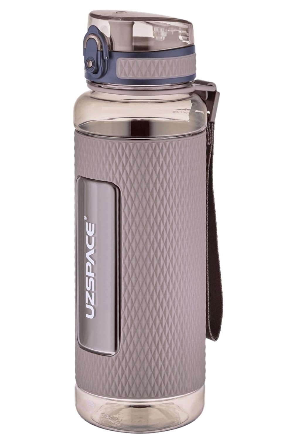 Uzspace FiftyFifty 1100ml -MEGA BÜYÜK BOY- Tritan Su Matarası Silikon Korumalı Kaydırmaz Gövde Kahve