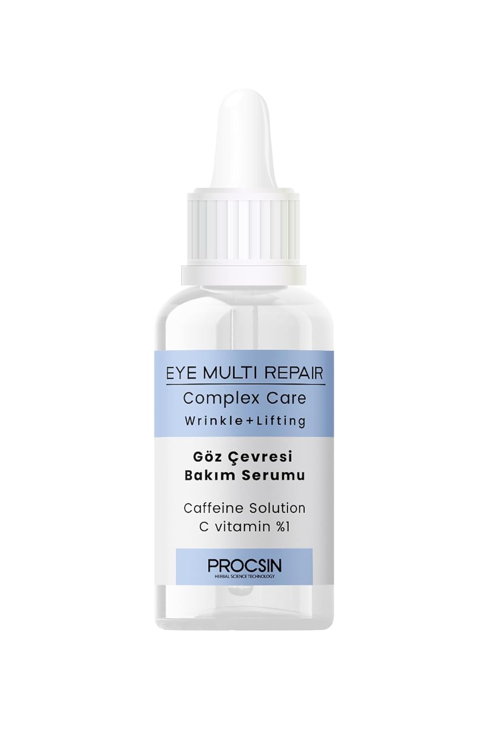 PROCSIN Göz Çevresi Bakım Serumu, Kırışıklık Karşıtı & Yoğun Nemlendirici, Morluk ve Şişlik Giderici, Aydınlatıcı & Onarıcı Bakım, 20 ML