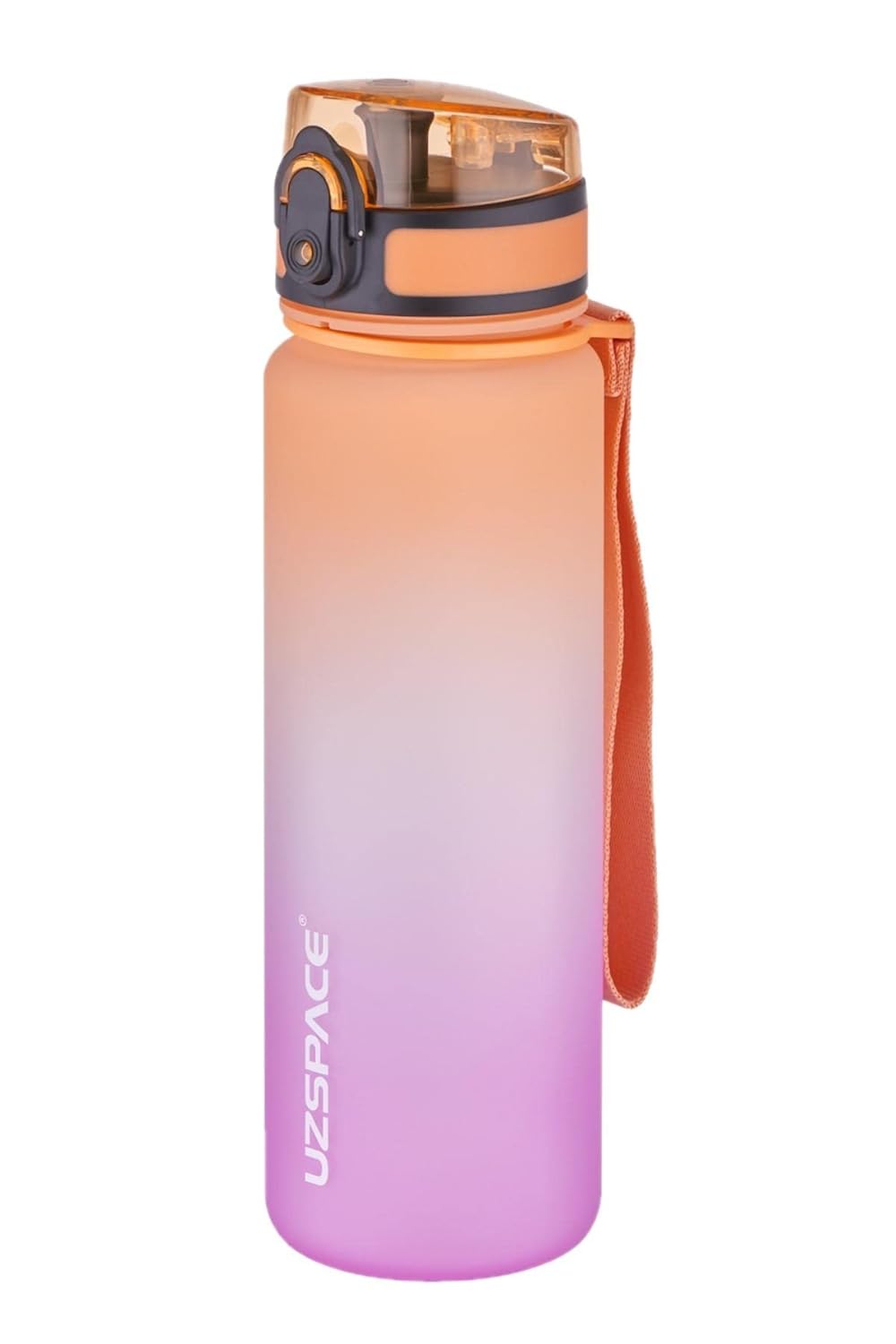 Uzspace FiftyFifty 500ml Çift Renk Softtouch FF Collection Tritan Su Matarası Turuncu-Mor