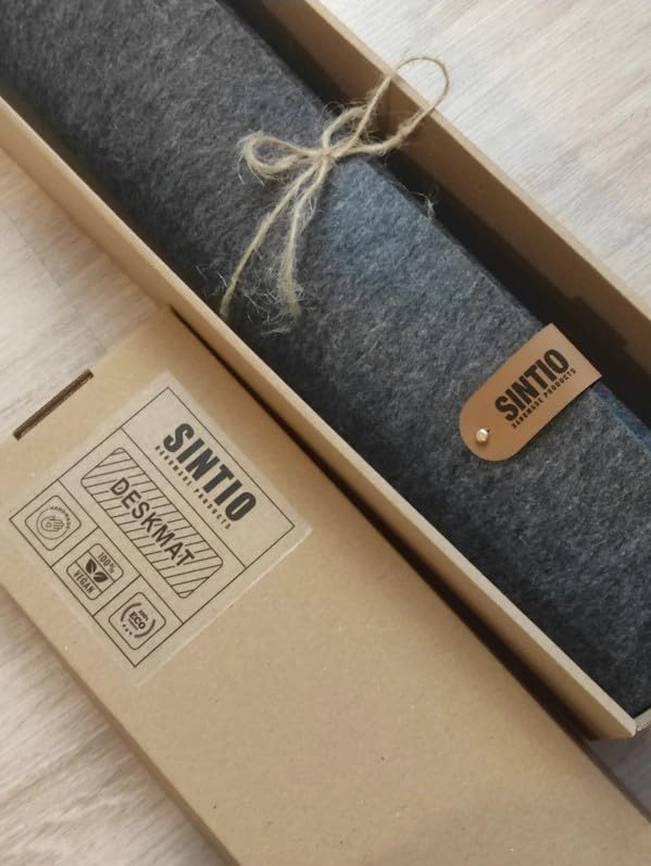 SINTIO KEÇE MOUSEPAD- KOYU GRİ 50x100 CM, Oyuncu Gamer Mouse Pad, Büyük Boy Large Ofis Tipi Mouse Ped, Fare Altlığı, Düz Masa Koruyucu Klavye Altı Mousepad