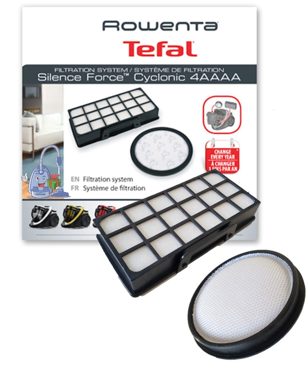 Popüler Hepa Filtre Seti Rowenta Ro7691ea Silence Force Cyclonic ile Uyumlu