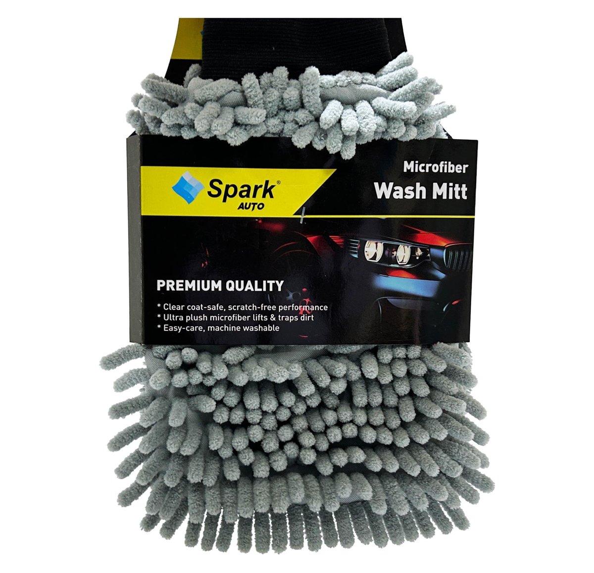 Spark 7050 Mikrofiber Şönil Oto Temizlik ve Kurulama Eldiveni 16x24 cm. GRİ