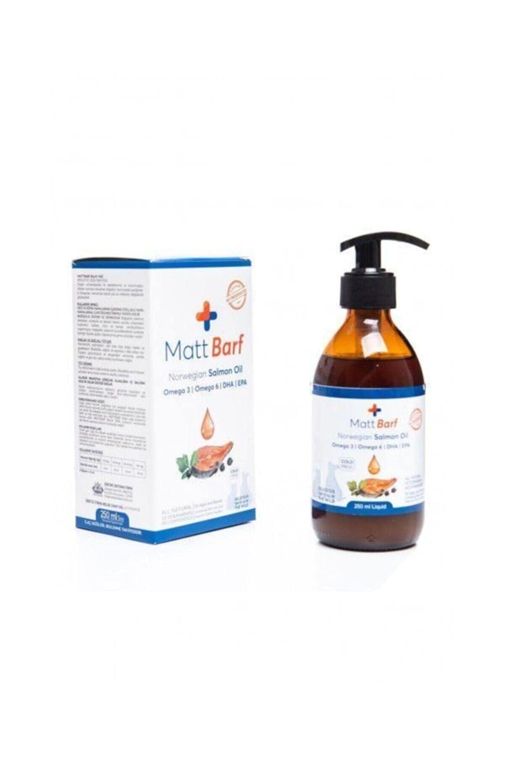 MASCOT Matt Barf Salmon Oil Kedi Köpekler Için Balık Yağı 250 Ml Somon Yağı