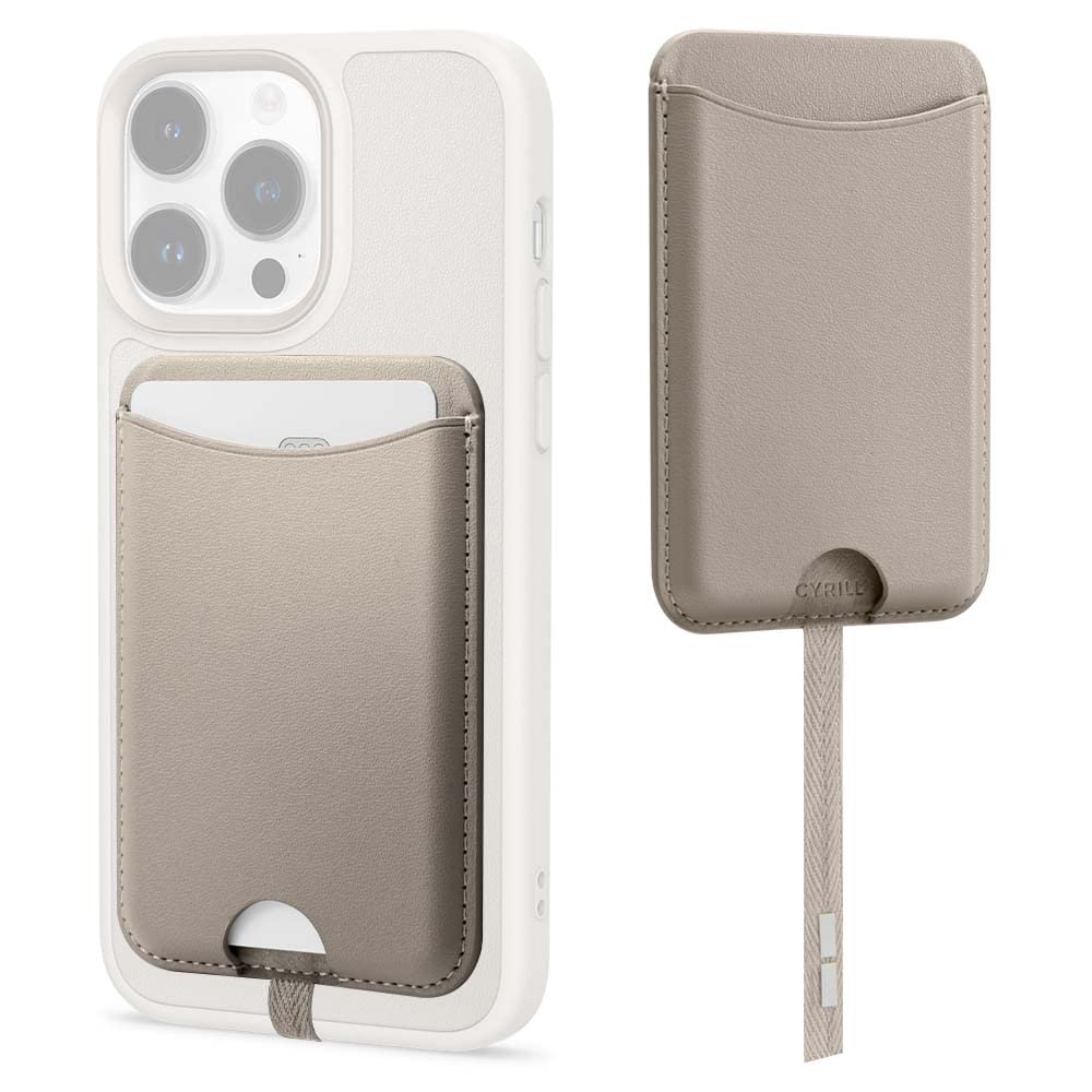 Spigen Ciel by CYRILL iPhone için MagSafe özellikli Kartlı Manyetik Cüzdan Kajuk Mag Cream - AFA05260