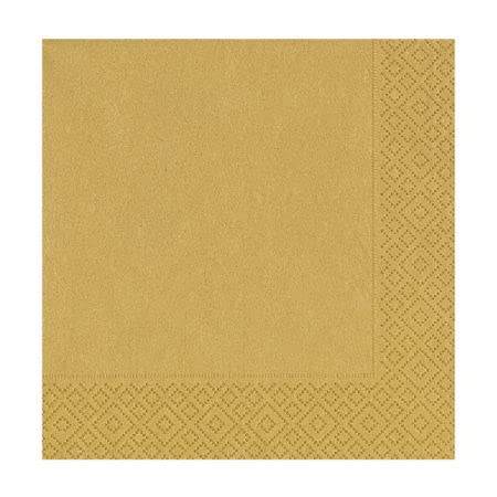 Benim Marifetlerim - Düz Desenli Altın Kağıt Peçete 33 * 33