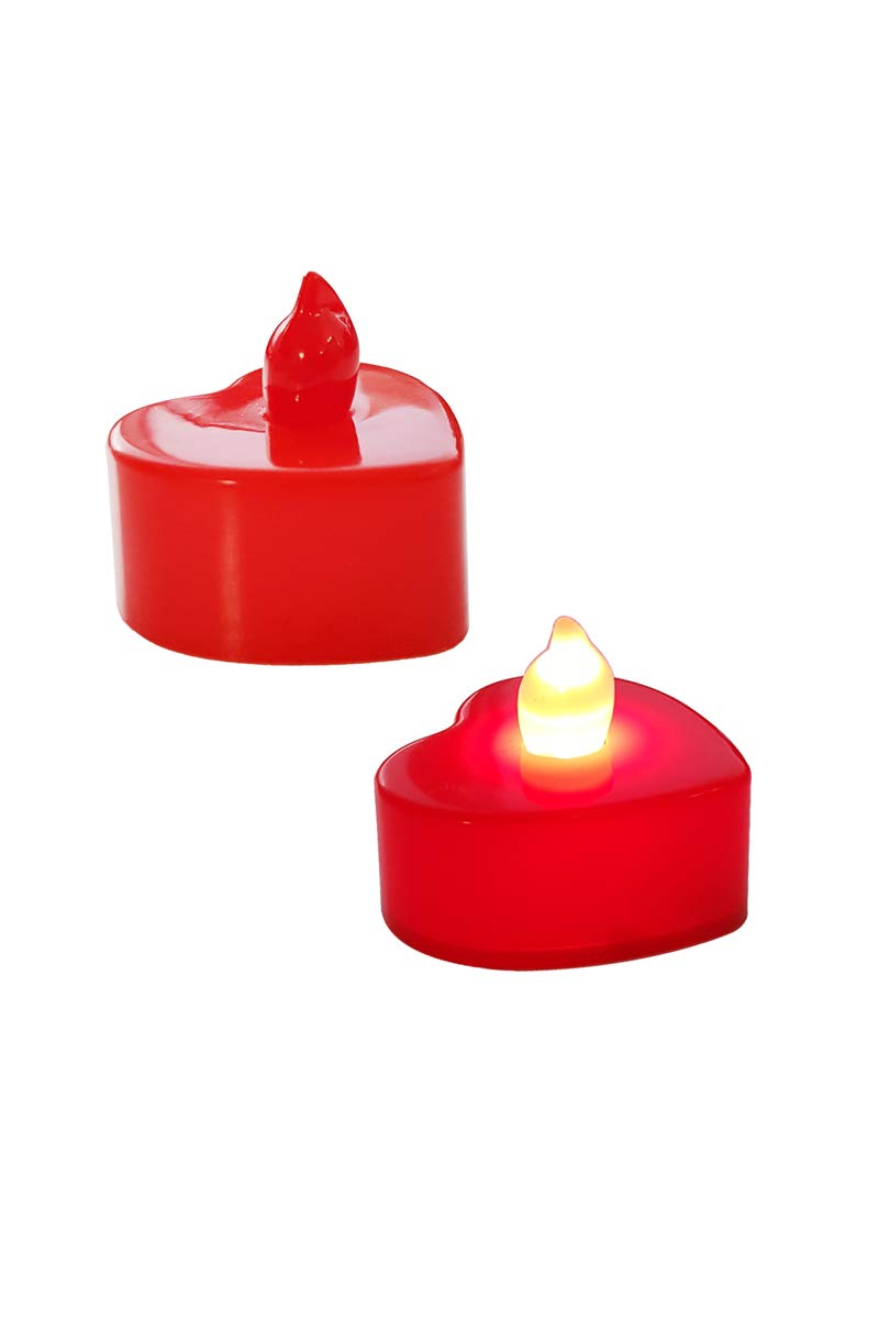 Benim Marifetlerim - Kırmızı Kalp Modeli Led Mum 1 Adet