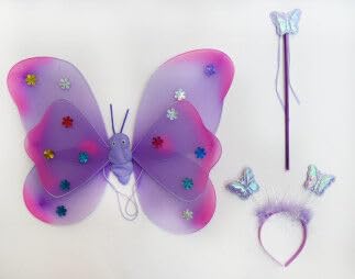 Benim Marifetlerim - Yaldızlı Lila Taç ve Kelebek Kanadı