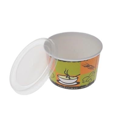 Marifetlerim - Kapaklı Karton Çorba Kasesi 25 Adet 16 Oz
