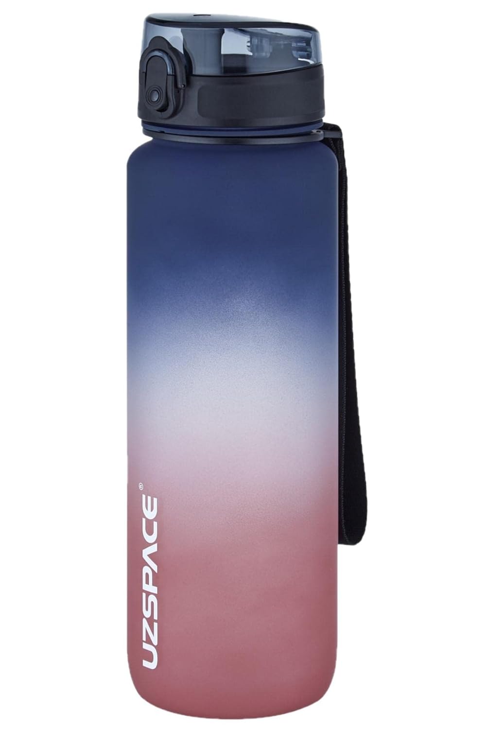 Uzspace FiftyFifty 1000ml BÜYÜK BOY Çift Renk Softtouch FF Collection Tritan Su Matarası Siyah-Yeşil