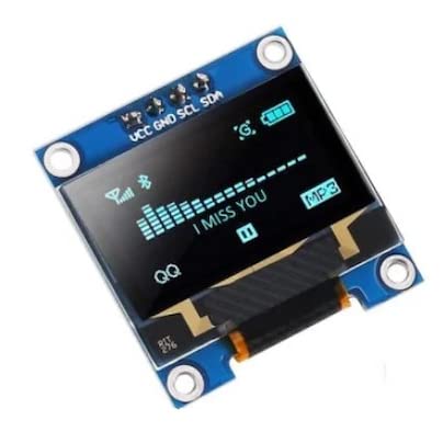 SANEC OLED 0.96 inç 128x64 Piksel Ekran Modülü - Mavi