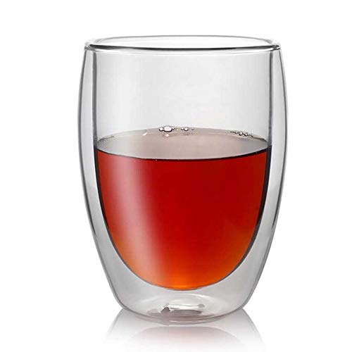 Epinox Çift Cidarlı İki Katmanlı Çift Camlı Bardak, Kupa - Cappucino Latte Kahve Bardağı - Borosilikat Cam - Yalıtımlı, 350 ml