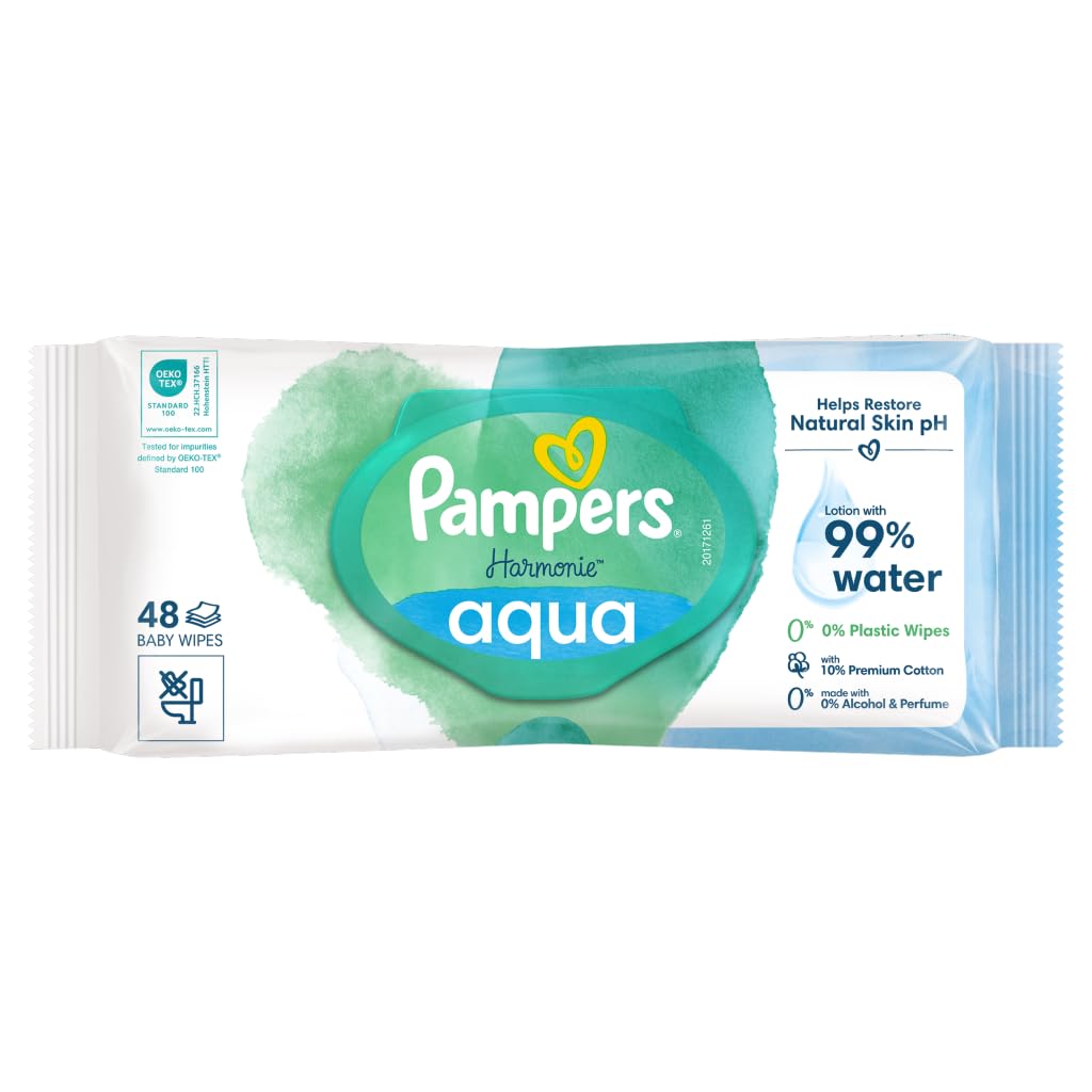 Pampers Harmonie Aqua Bebek Mendili Plastik Ücretsiz 1 Paket