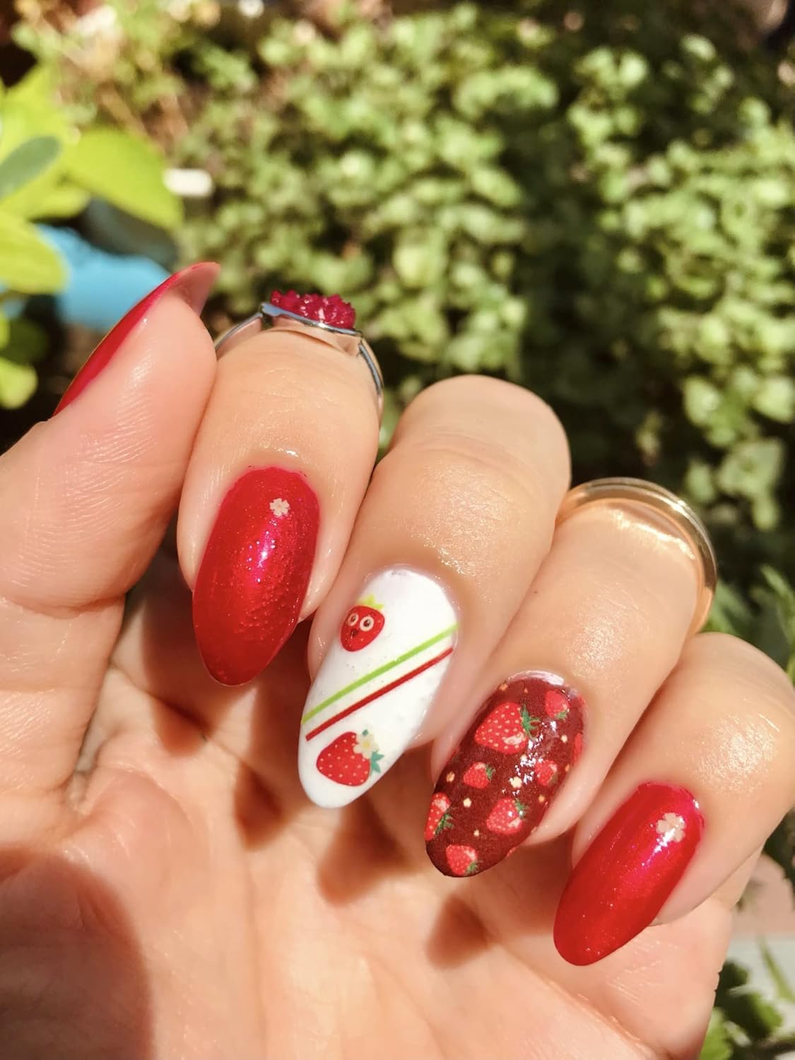 ARTİKEL Mini Çilekler Tırnak Dövmesi, Tırnak Tattoo, Nail Art, Tırnak Sticker