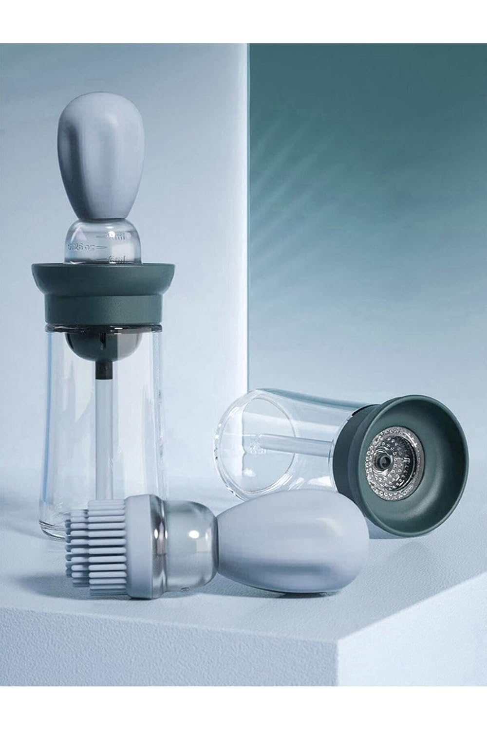 Safestore Cam Hazneli Şişe Silikon Yağ Sos Yumurta Fırçası Yağlama Fırçası