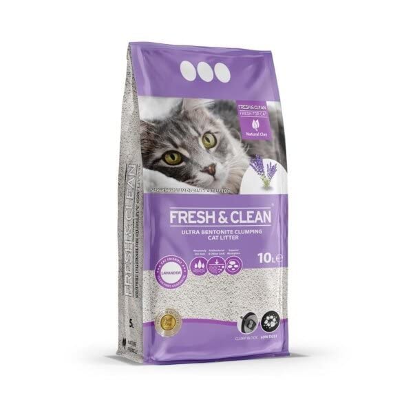 Fresh & Clean Bentonit Kedi Kumu, Lavantalı, 10 lt